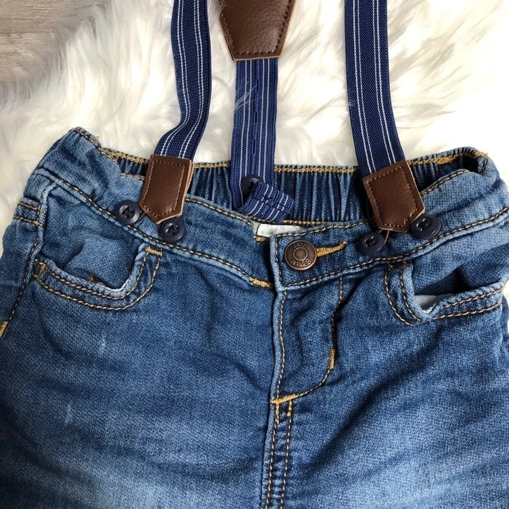 Oshkosh b’gosh Derby Wash Suspender Jeans 18M